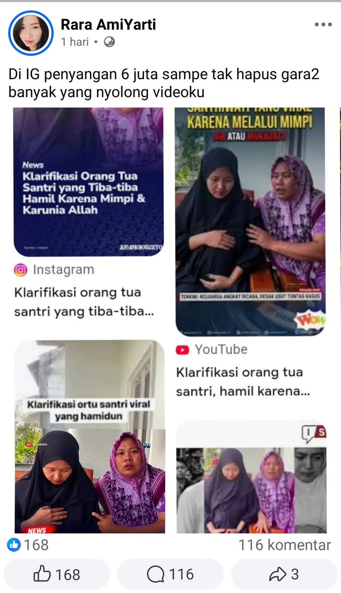 sunriseveil's tweet photo. Marah gak lu pada kalo santri hamil yang viral itu cuma konten? https://t.co/bMFajsJAMq
