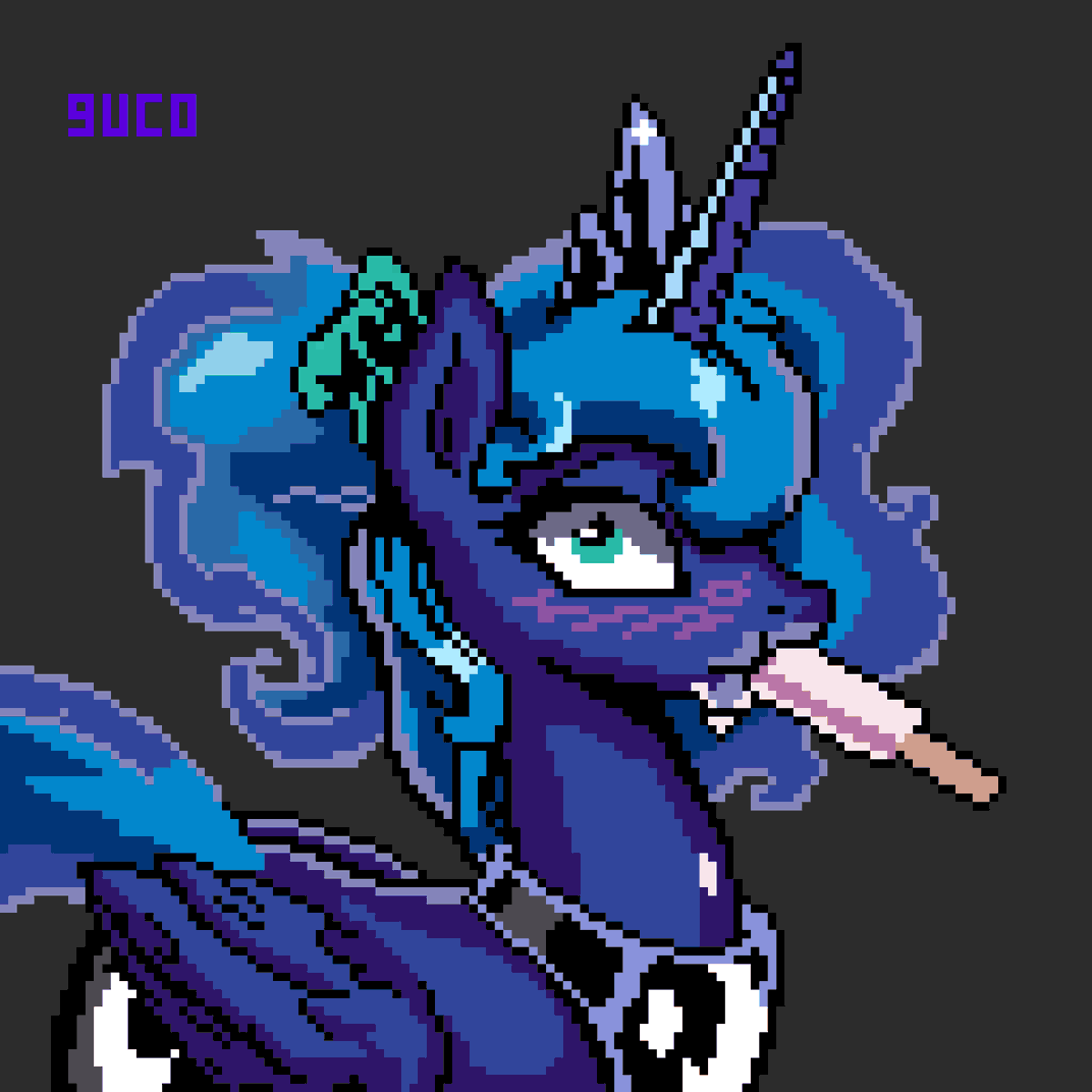 guco777577's tweet photo. Pixel Art de Luna en Minecraft con la plantilla que use 
Créditos a (KP-ShadowSquirrel) por el diseño original yo solo lo pixelie a mi estilo :3 

#mlp #mlpfanart https://t.co/lI1G5fhlXz