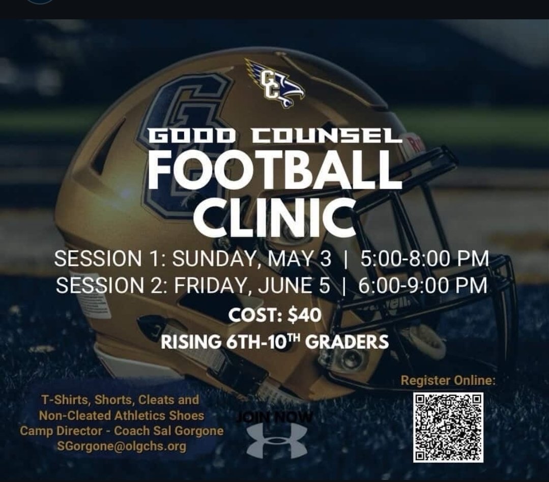 LukeLocker14's tweet photo. Back for another round. @gcfootball

Looking forward to returning to Good Counsel Football Clinic this Friday to compete, learn, and continue getting better.

Ready to work. 🏈

WR / DB | Class of 2032

#DMVFootball #ClassOf2032 https://t.co/0OlIEK4FyR