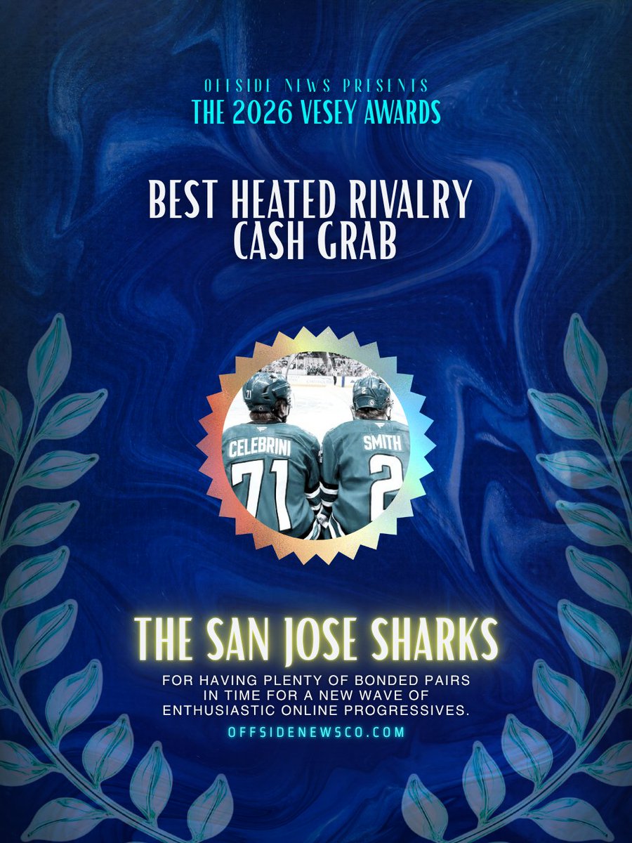 offsidenewsco's tweet photo. In a very close race, the San Jose Sharks take home Best Heated Rivalry Cash Grab. #SJSharks https://t.co/PjyadrC3eX