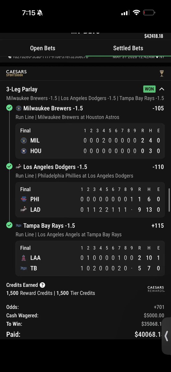 CPsLocks's tweet photo. Brewers Astors ✅
Dodgers Phillies✅
Rays Angels✅

+35 BANDS🔥💰

Cardinals Cubs last bet of the day Cardinals ML? Close it down boys✅

#moneyline #mlb #Gambling𝕏 #bet #USA #Draftkings #bet365 #Fanduel #Caesars #vegas #whop #x #trump #money

Getting bread all 2026🔥🔥🔥 https://t.co/P2u5R7NidR
