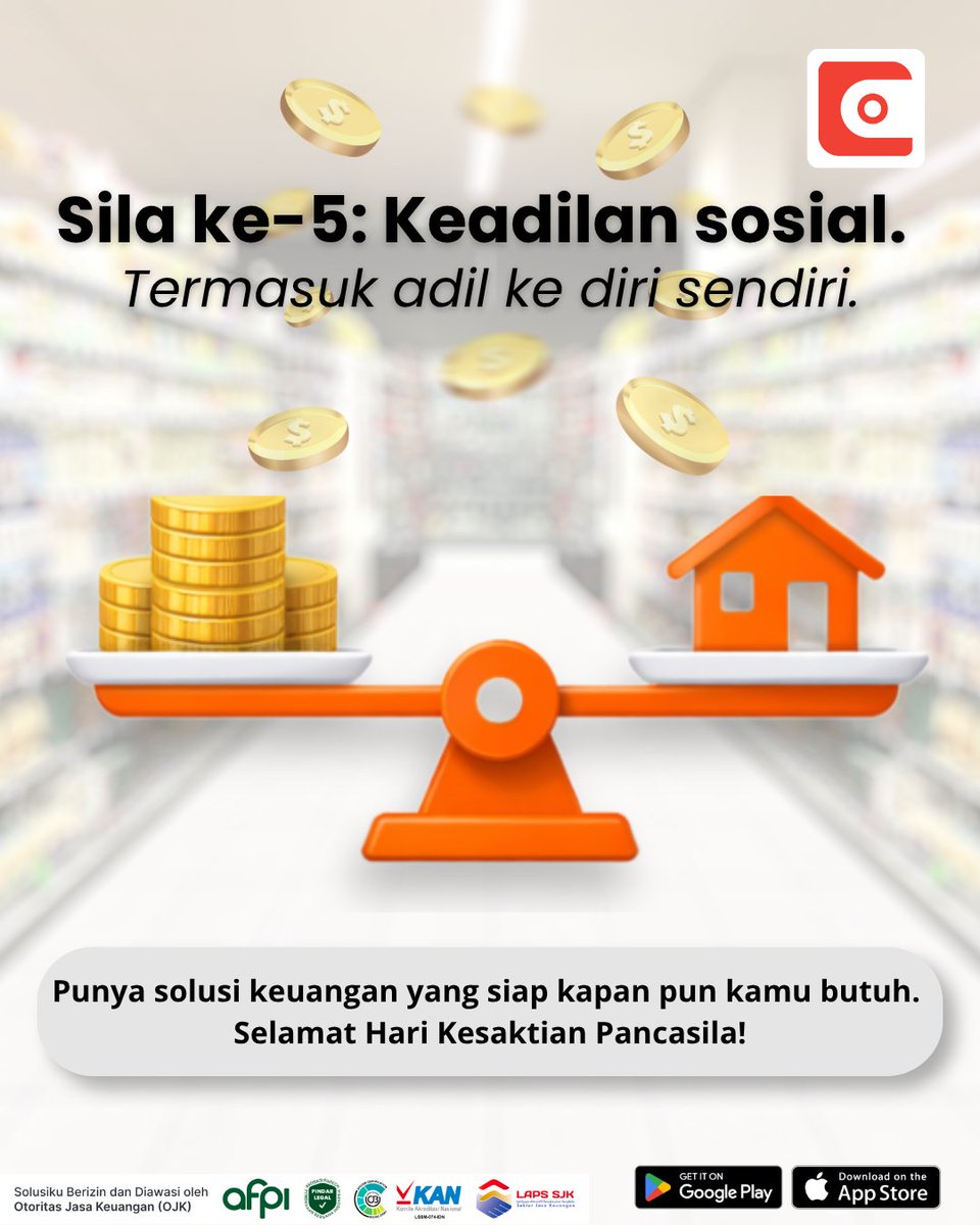 Solusiku_id's tweet photo. Selamat Hari Kelahiran Pancasila.
Pancasila ngajarin kita soal persatuan dan gotong royong — termasuk soal keuangan. Tapi realitanya, pas kepepet, banyak yang harus berjuang sendirian.

Solusiku hadir — biar kamu gak sendirian pas butuh dana darurat

#LangkahSolusiku #Fintech #PartnerFinancialMu #Pindar  #Solusiku #PinjamanAman
