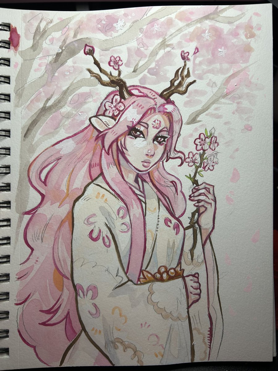 MarshiMelli's tweet photo. Watercolor from today! https://t.co/qivRCHQJse