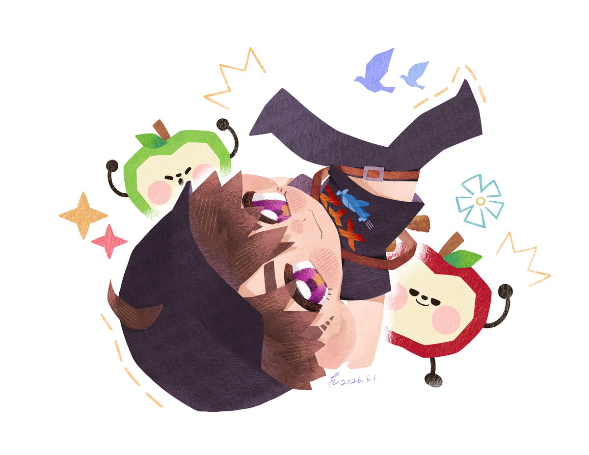 xanny19pan426's tweet photo. 🍏🍎节日快乐！#夏以昼 #procreate绘画 https://t.co/Es7x6yxB6J