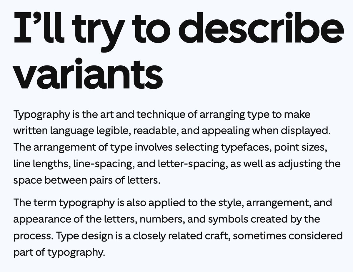 MarkFonts's tweet photo. My new favorite version might be the tailed lowercase-l version and/or serifed capital-I version, Cal Sans A11y &amp; Cal Sans A11y Text. I kept thinking contextually you can tell the two apart but puts your eyes at ease at some cognitive level, I’d say. GEOM: 0 @googlefonts https://t.co/HZTETwDaqS