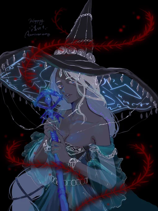 Happy 1st Anniversary!!! #NIGHTREIGN カンスト相棒の結晶暗黒隠者ビジュも強さも大好き〜