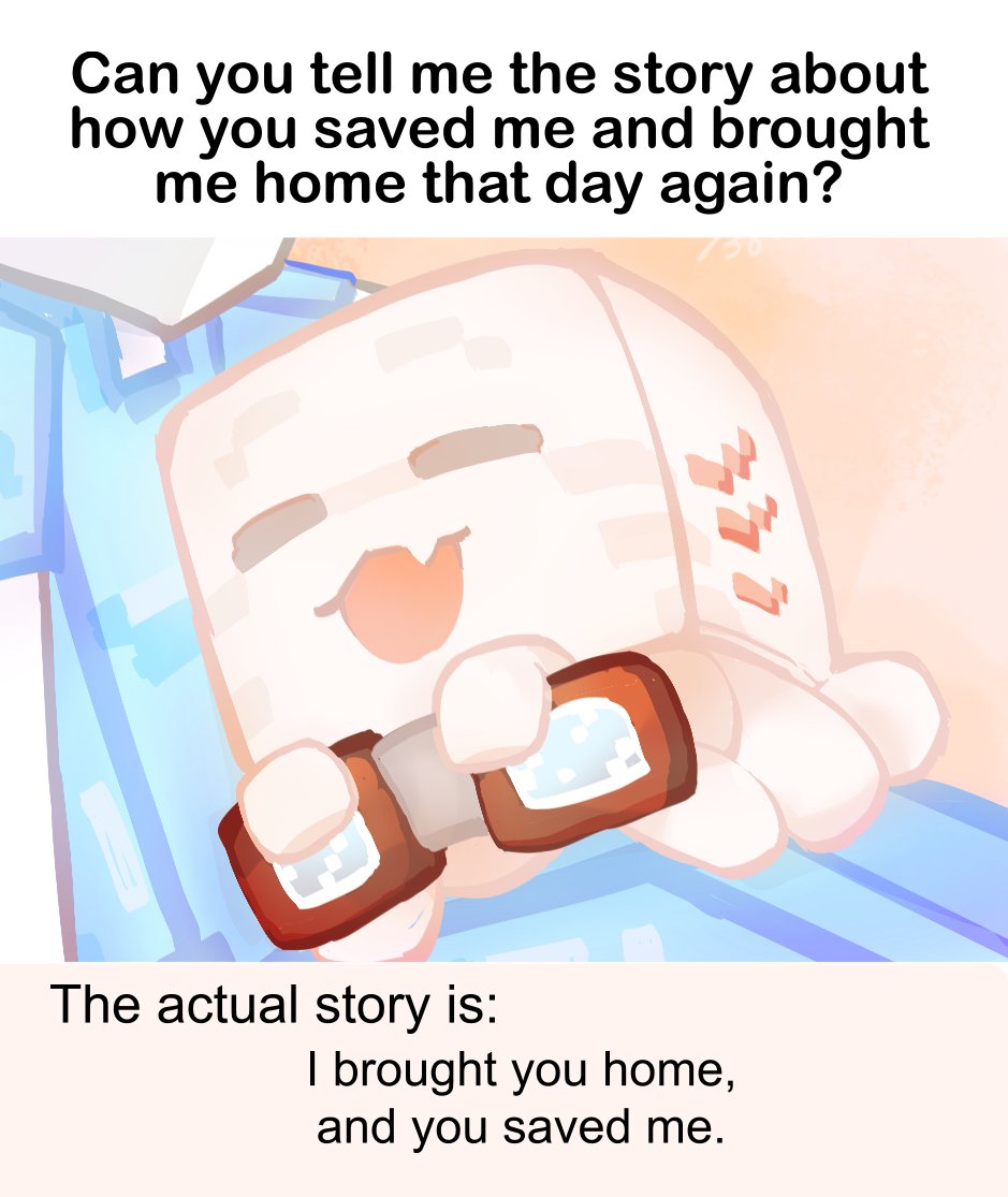 MarkCatQt's tweet photo. 🥹🫳💕
 🫱⬜️
 #minecraftfanart #minecraftmeme https://t.co/TV6MBxo8j4