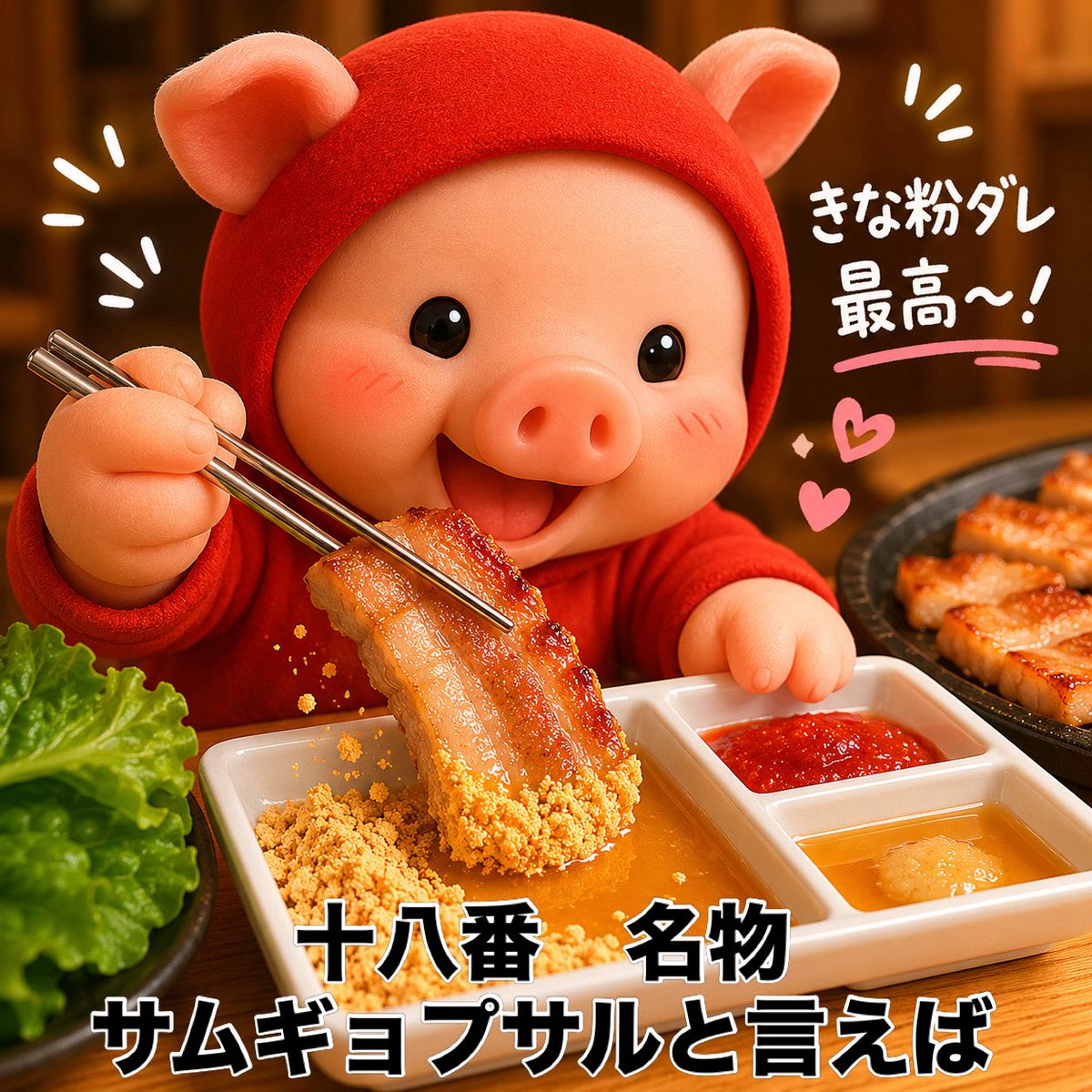 ugw18's tweet photo. サムギョプサルにはきな粉ダレが
愛されて15年。 https://t.co/DJIevr0xn9