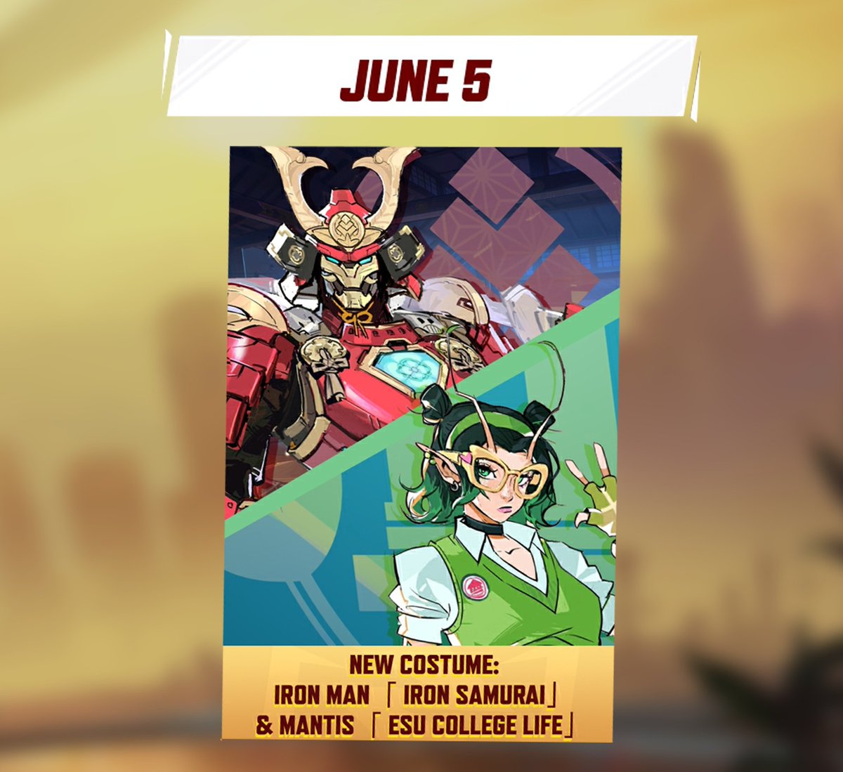 RivalsLeaks's tweet photo. EVERYTHING NEW COMING THIS WEEK

Shop Skins:
Iron Man - Iron Samurai (Legendary)
Mantis - ESU College Life (Epic)

Cop or Drop?
#MarvelRivals https://t.co/PFXBRpXFNs