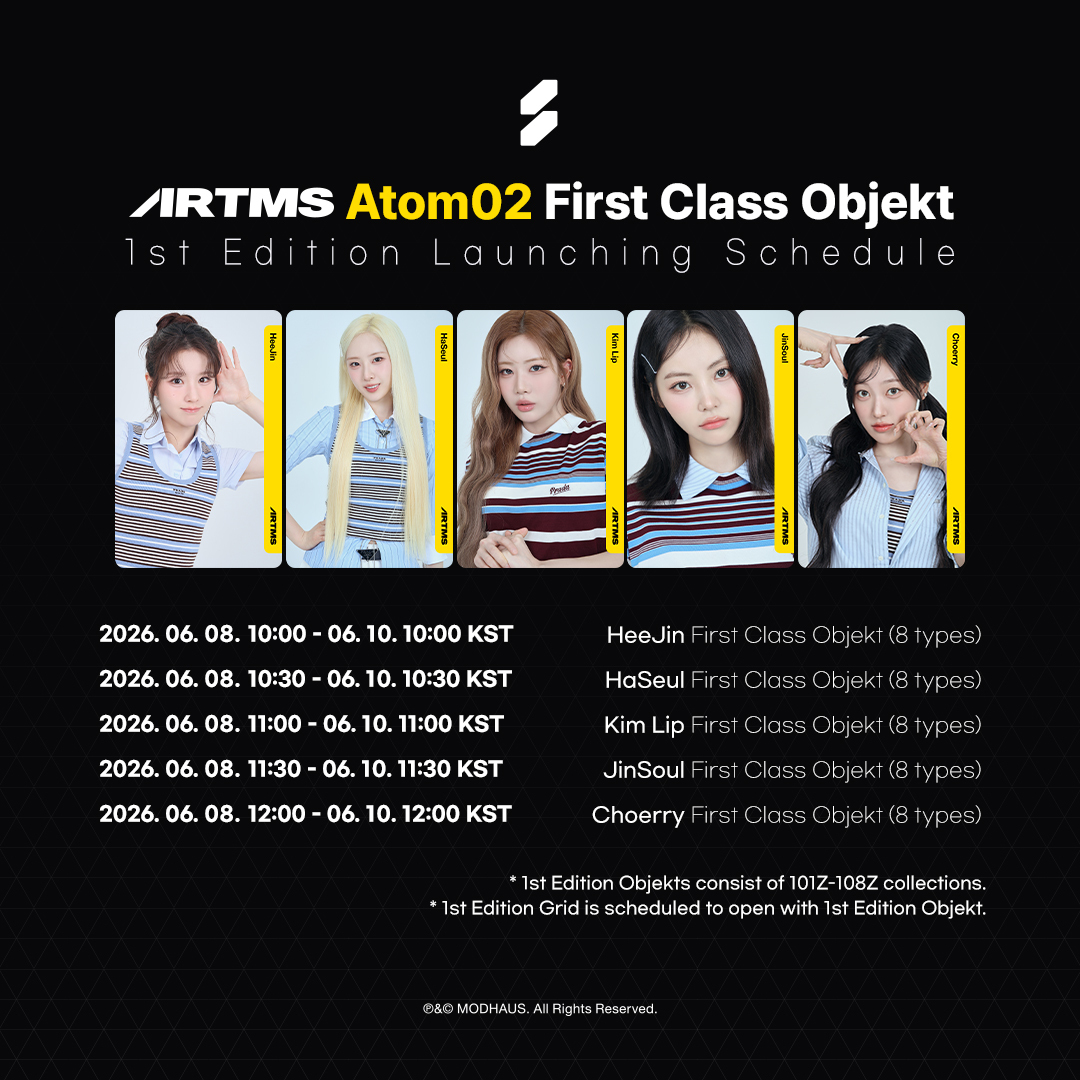 ARTMS Special object ヒジン ARTMS First Class Objekt Atom02 1st Edition 📆 Schedule HeeJin