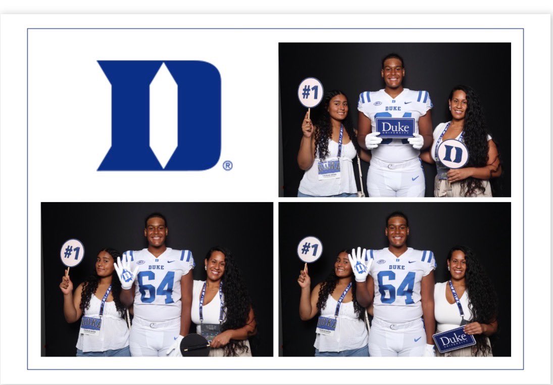 StephanHicks64's tweet photo. Duke Official Visit ✅

Thank you @DukeFOOTBALL for the commendable weekend‼️ #AGTG #GoBlueDevils😈

@JeffNorrid1 @AShep79 @Coach_MannyDiaz @CoachPehrson 

@Football_Steele @JButler_210 
@iam_alinedouard @samspiegs @2MGE_ @Andrew_Ivins @samspiegs @Coach_Ppace3 https://t.co/P3IyiTAKC4