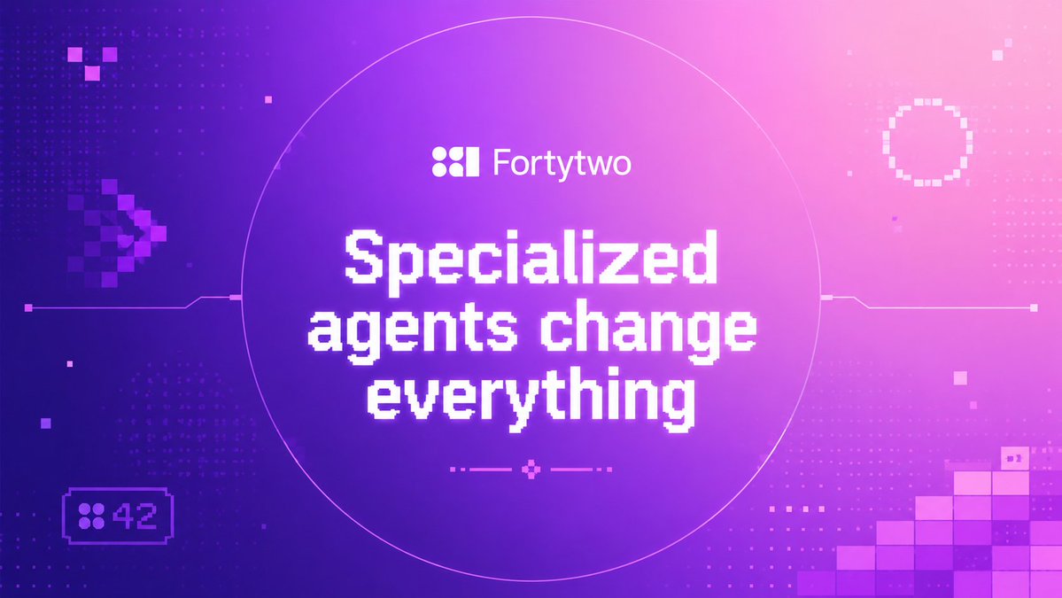 sobez0's tweet photo. Specialized agents change everything

□ One - codes like a senior in seconds
□ Another - analyzes the market better than a Wall Street analyst
□ A third - conducts deep research in minutes

All of this on Fortytwo - a swarm of hundreds of small models that is already working

You no longer choose one big model

You assemble your own dream team of AI

Whoever launches their perfect agent first - wins 2026

@fortytwonetwork  has won my heart