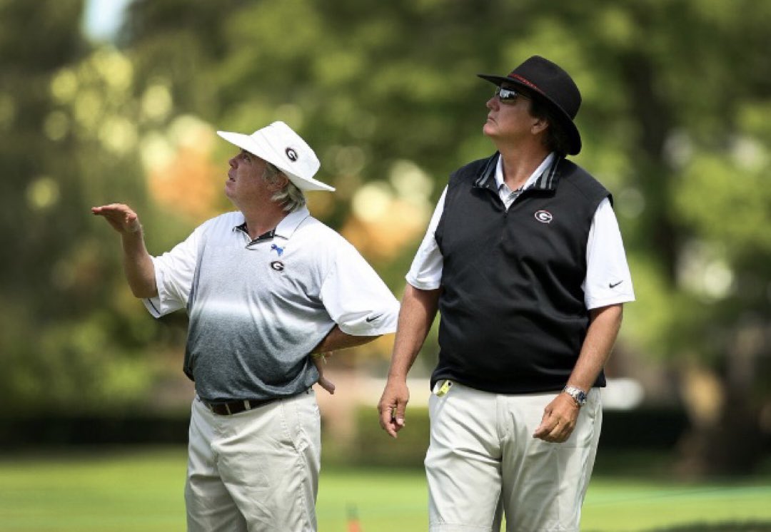 GolfweekRingler's tweet photo. The end of an era… two really good guys right here. @UGAGolf https://t.co/WR8xkl3U13