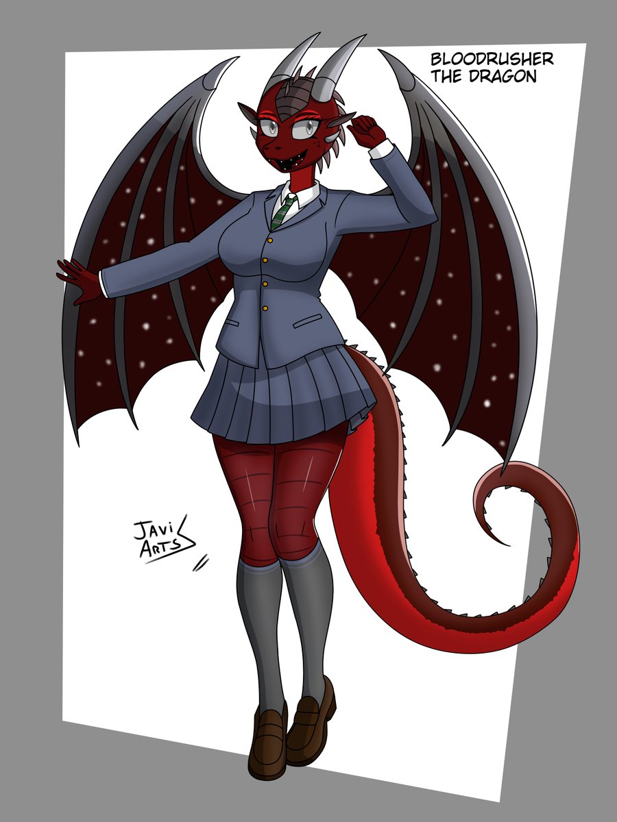 JavithecyborgX1's tweet photo. Another comm here
Bloodrusher the dragon, she is sister of Rainbringer, both go to the same school 

Hope you like her :) https://t.co/5k5MMnmbBq