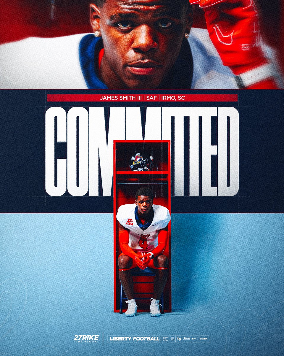 IIIJamesSmith's tweet photo. All Glory To God‼️
#COMMITTED 
@LibertyFootball @corypeoples @CoachChadwell @CoachGWright
@CoachShawnQuinn @cameronhall_4 @CoachJDon @caylahodel @CoachZJohnson22 @CoachMalikS 
@CoachCainFB 
@dfhsfootball @RecruitDF_ @LouatTheState @PrepRedzoneNext https://t.co/LgD70ZcTQP