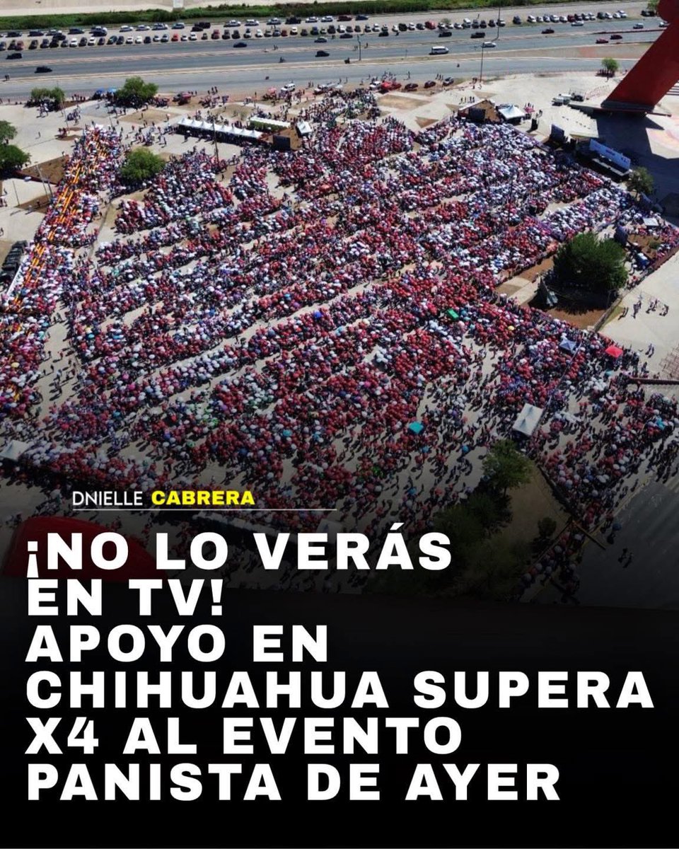 DnielleCabrera's tweet photo. 🚨 CHIHUAHUA PIDE LA SALIDA DE MARU CAMPOS! Evento en el estado de Chihuahua en apoyo a Sheinbaum fue un lleno total, los panistas aseguran que los chihuahuenses no quieren a Sheinbaum pero aquí se vio otra cosa 👇👇👇 https://t.co/qhQOV5oVub