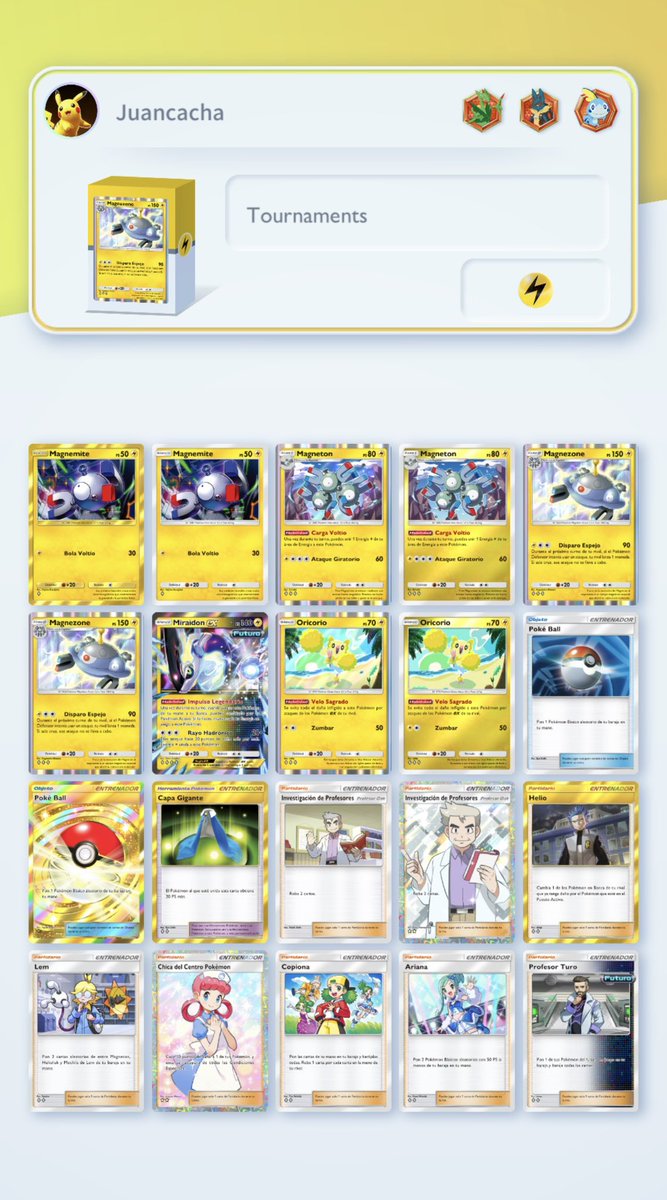 MetaPocketTCG's tweet photo. 🚨 TOURNAMENT 🚨

The Dankest Cup #2
📅 28.05.2026
👥 266 Players

🥇 Winner: golfermt
📊 Record: W: 12 D: 1 L: 0
🎴 Deck: Magnezone - Oricorio

⬇️ Mira las cartas del deck ganador💥

#PokemonTCG #Tournament #Magnezone #TCG https://t.co/pJnrf0TNaJ