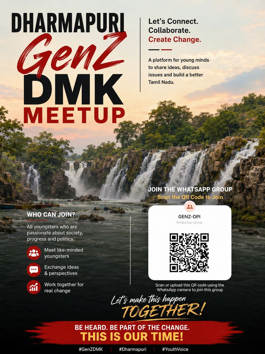 editions_rasu's tweet photo. #GenZDMKMeetup: 

தருமபுரியில் கூடுவோம்🙏🏻

எதிர்காலம் நம்பிக்கை அளிக்கிறது! எதிர்க்கட்சி என்றாலும் energy கூடுகிறது. இதுதான் திமுக!

வாழ்க தமிழ்! வெல்க திராவிடம்!

- மாண்புமிகு கழகத் தலைவர் திரு.மு.க.ஸ்டாலின் அவர்கள் 
  
#DMKHelpDesk 
#tsc_helpdesk
#dmkstudentwing
#dmkitwing https://t.co/oDt8c3Urs1
