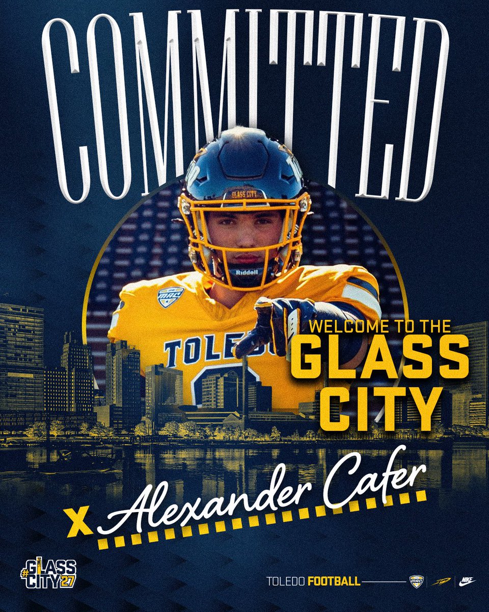 alexcafer27's tweet photo. I am proud to announce my commitment to The University of Toledo!! Huge thanks to all who have helped me along the way, excited for this next chapter!! 🚀🚀🚀
#TeamToledo
@ToledoFB @coach_mjacobs @coachLong95 @KadePelton @JoeCockerham @CoachRWilliams_ @CoachTV27 @CoachHoffmanOL https://t.co/W5WOs01Z2w