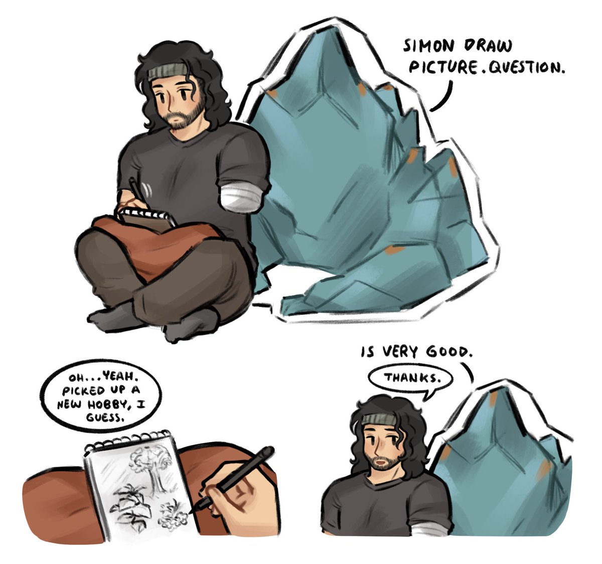 salmonblurb's tweet photo. Simon and Adrian bonding time ✏️
#projecthailmary  #ironlung https://t.co/U1epggyM74