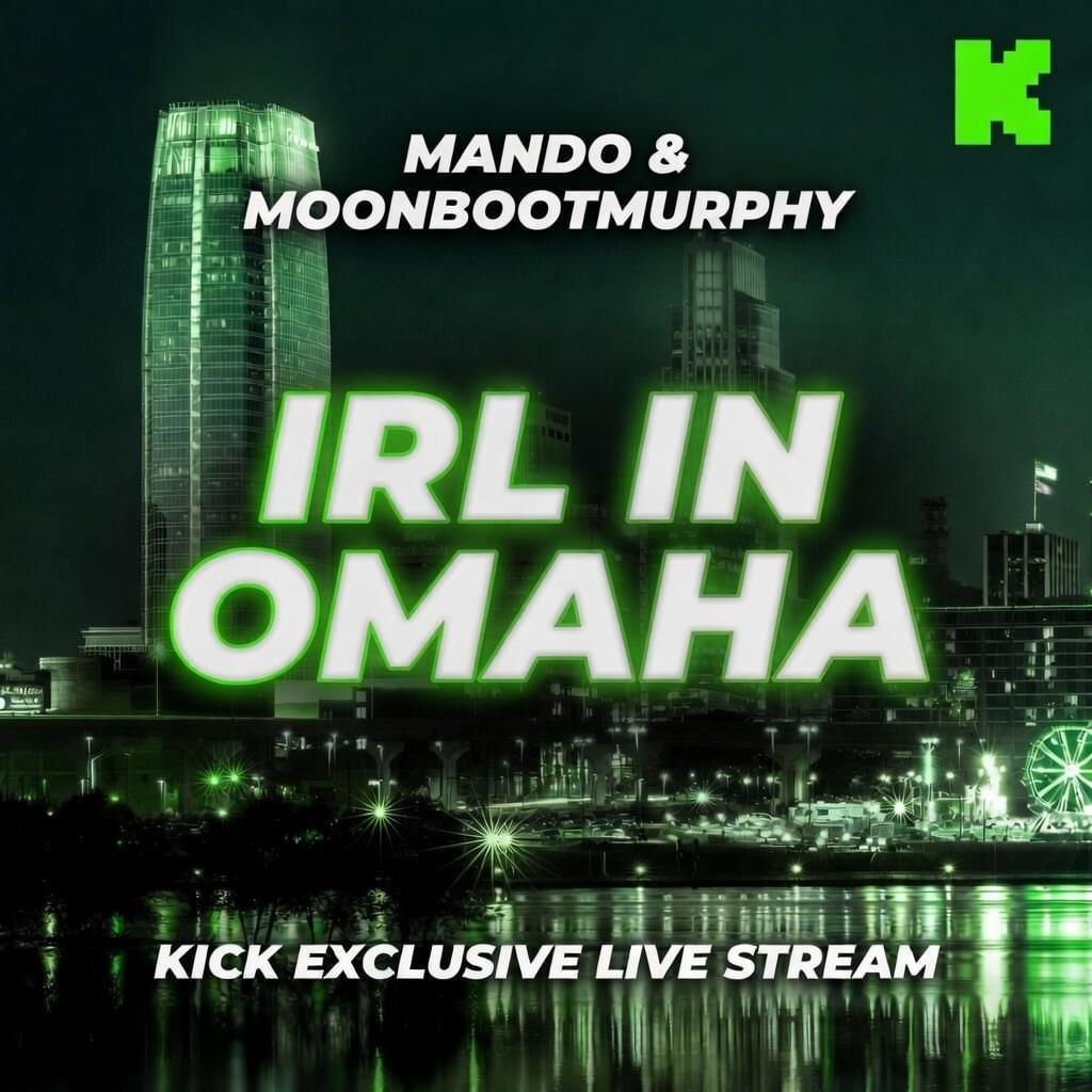 1776Mando's tweet photo. What's up Omaha! I'll be with @MoonbetMurphy tomorrow 06/01/26 visiting your City for the first time. Tune in on @kick (https://t.co/s6nDzgg27j and https://t.co/LeVkdTCKnI) as we visit some cool spots and feast with raccoons! https://t.co/hGz2LOX6kT