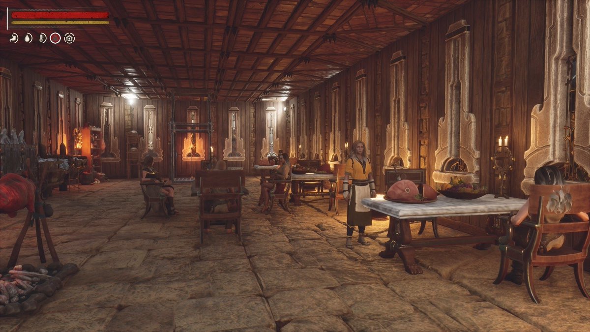 draco_MHW's tweet photo. #コナンアウトキャスト #コナンエグザイル #ConanExiles
外観にこだわった影響で拠点中の生産環境は豆腐建築より悪くなりましたね(動線が長くなりました)。
新たに建てる拠点は内部の機能性も考えたいと思います(  '-' ) https://t.co/5pftxRbIBB