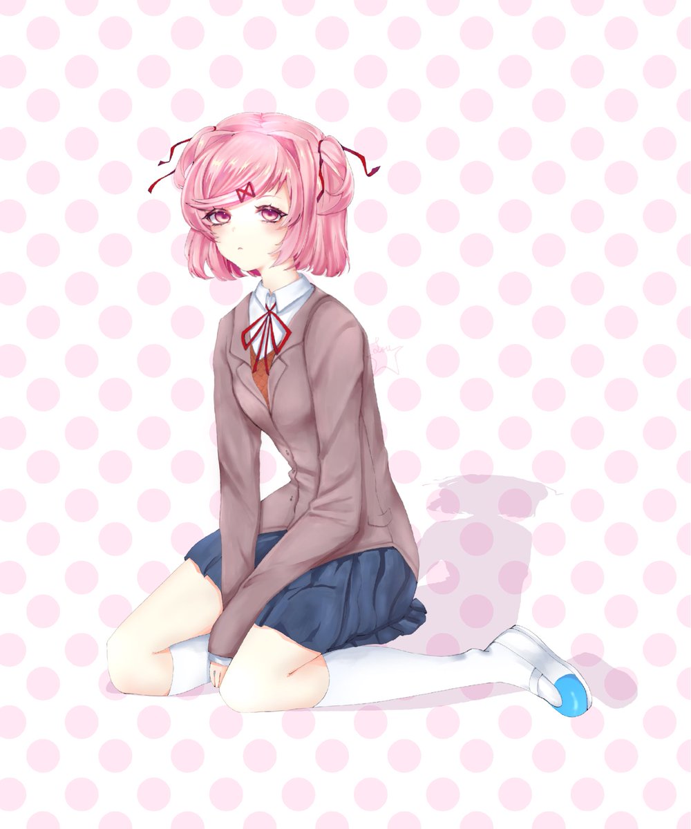 stelleriee's tweet photo. Natsuki 🎀🧁 #natsuki #DDLC https://t.co/rx8NElirwm