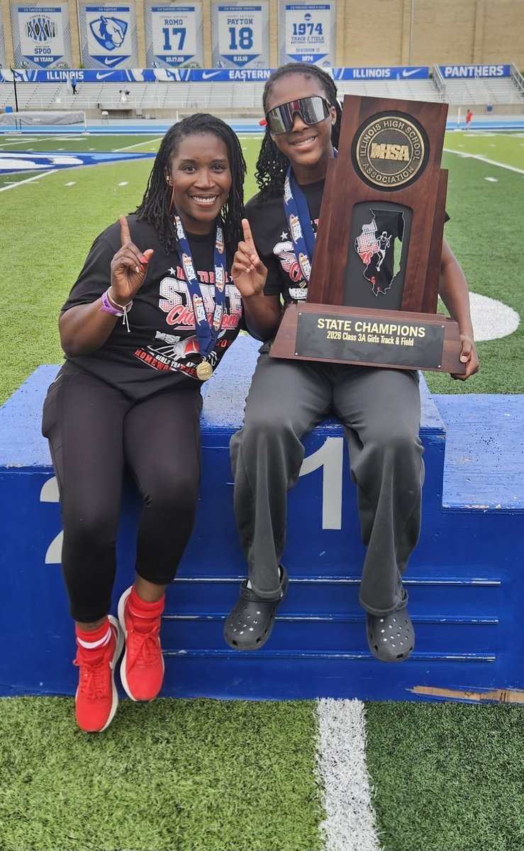 JanellRob2027's tweet photo. Back-to-back State Champions! Proud of our team fight and determination. Earned a podium finish 9th place in Triple Jump. Being able to contribute to this state title means so much. The season may be over, but the work isn't. Thank you @HFGirlsTrack @coachKBundy for the support! https://t.co/mtfgGeUbdU