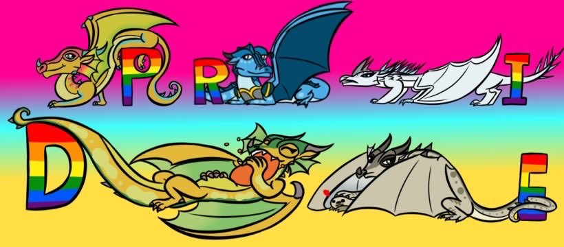 ThaiHobbyistArt's tweet photo. Happy Pride Month 2026! Here are five Wings of Fire characters for five letters of PRIDE. P - Pineapple, R - Riptide, I - Icicle, D - Dazzling and E - Exquisite. Hope you like it!
#fanart #wingsoffire #wingsoffirefanart #pridemonth2026 https://t.co/NC7FKWtvxL
