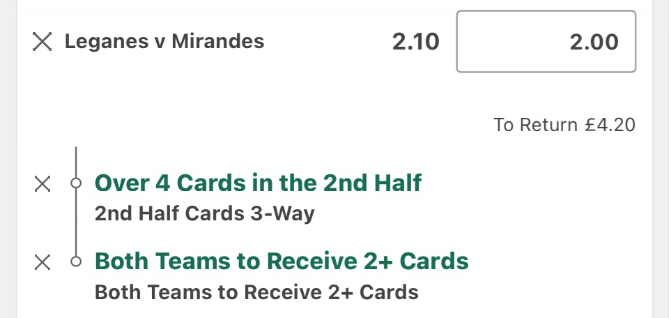 MJFooty_Tips's tweet photo. Huge game in Spain delivered thanks to a number of late cards. Was hoping for more selections in this one but Bet365 had limited markets available. https://t.co/koOLmJGPDC