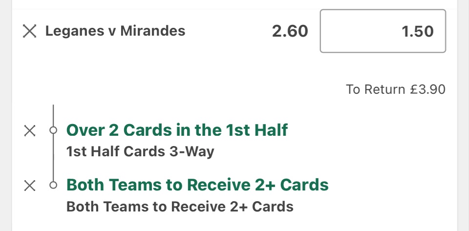 MJFooty_Tips's tweet photo. Huge game in Spain delivered thanks to a number of late cards. Was hoping for more selections in this one but Bet365 had limited markets available. https://t.co/koOLmJGPDC