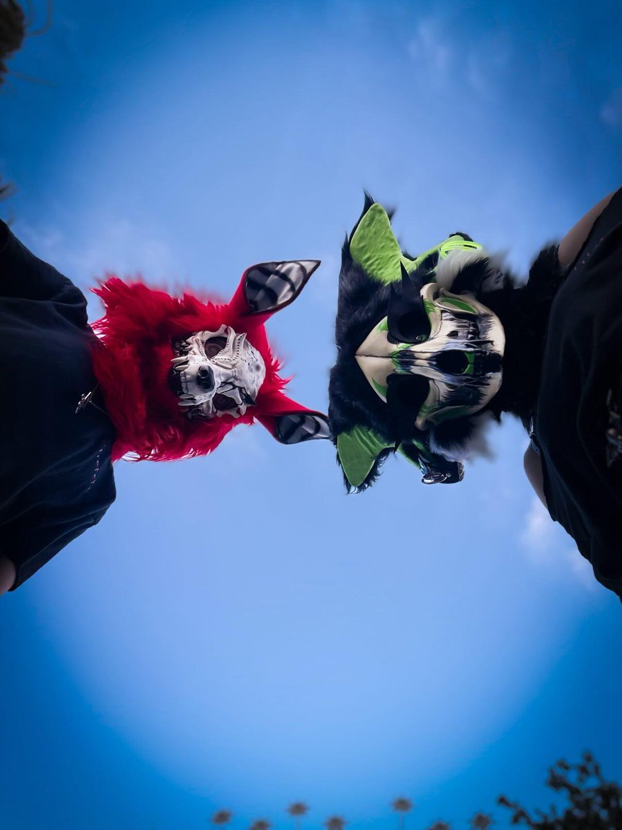 AsmoBrem's tweet photo. Part 2 of mine and @ii_nkyy photo shoot!! #Furrys #Hellhounds #Skulldogs https://t.co/DXufK4MLvR