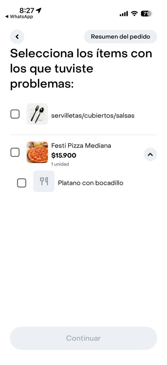 Luffdj's tweet photo. Nuevamente @RappiColombia. Pido una pizza de plátano con bocadillo porque no podemos consumir proteína animal. La tienda manda mal el pedido y llega frío y me dicen que no hay cambio o reembolso… @sicsuper https://t.co/TwzDDVqYqh