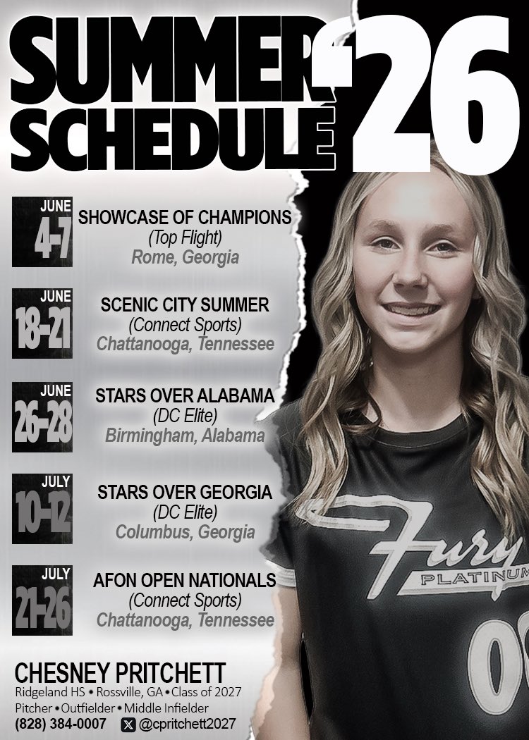 cpritchett2027's tweet photo. Can’t wait to start my summer ball season off this weekend. We are at Alto Park on field 3 and we play at 4:40 and 6:20! Can’t wait to see everyone there. @BrevardSoftball @ReddiesSB @JURoyalsSB @WSCCsoftball @CSU_Softball @gobigrecruiting https://t.co/NNkUXIbQX5