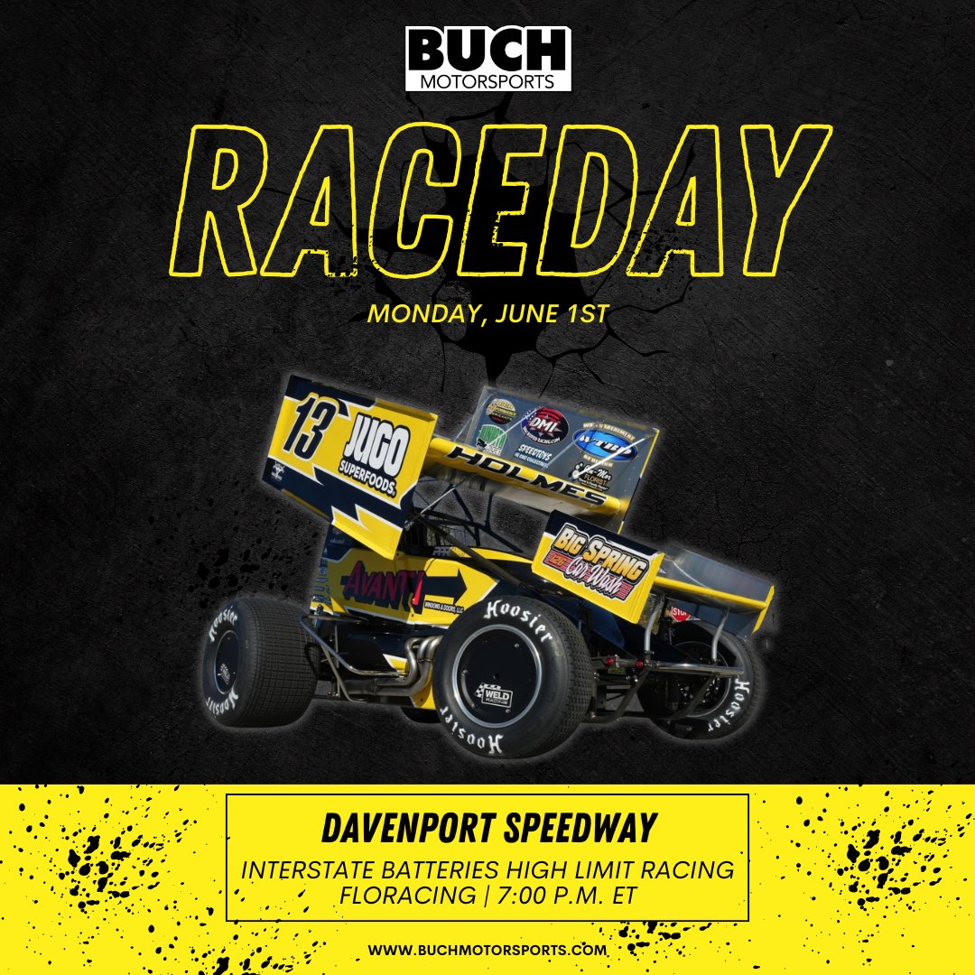 Buchsprint13's tweet photo. A busy week of @HighLimitRacing starts tonight in Iowa. 🌽

🏁: @davenportspeed 
📍: Davenport, Iowa
🏎️: @TannerHolmes18 
🖥️: @FloRacing 
🕰: 7:00 p.m. ET
🛍️: https://t.co/bH4D4grgZY https://t.co/3gbjxMoHXD
