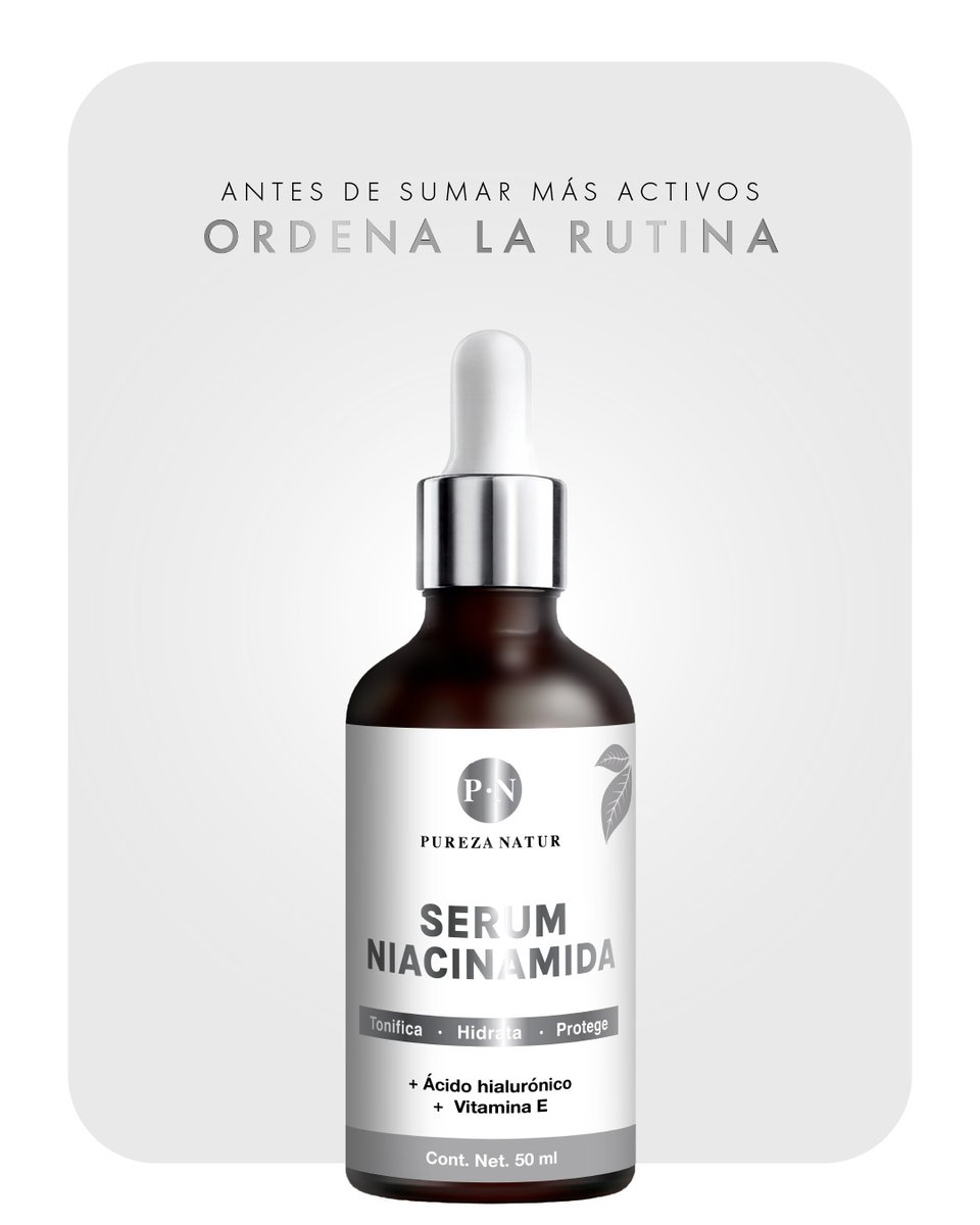 PurezaNatur's tweet photo. Antes de sumar activos, ordena la rutina. La niacinamida ayuda a mejorar la apariencia del tono, reforzar la barrera cutánea y acompañar una piel más equilibrada con uso constante.

#skincare #skincareroutine #skincaretips #pielsaludable #niacinamida https://t.co/LDLoMupmPA