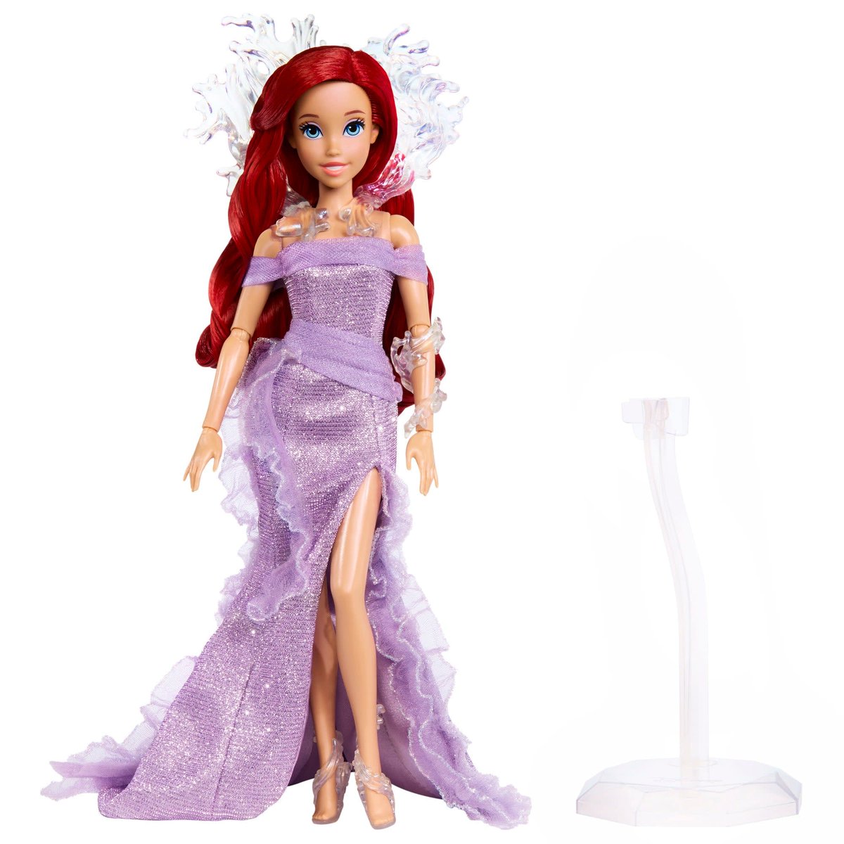 side note it's kinda crazy to me that ariel is practically never marketed  in her sparkly little party dress from the movie's finale. even the live  action movie completely skipped giving halle