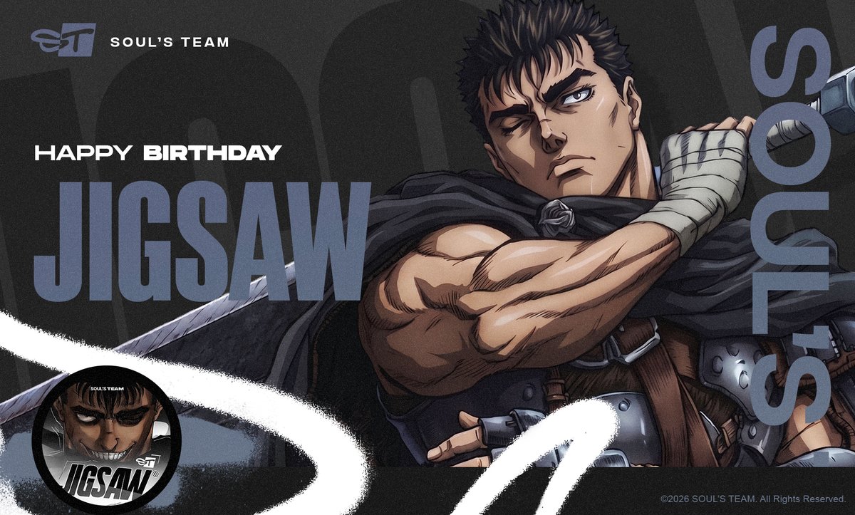SoulsTeamAMV's tweet photo. Happy Birthday to our very special @JigsawVisuals 🥳 https://t.co/7lL5T8jah6