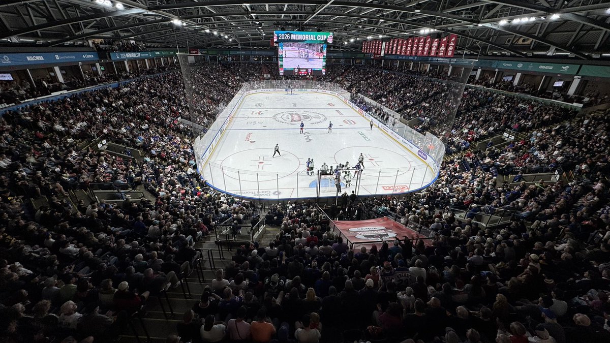 chansler's tweet photo. Full buildings throughout the entirety of the Memorial Cup. Kelowna really showed out. Fantastic host city. https://t.co/LYDKQGsfEs