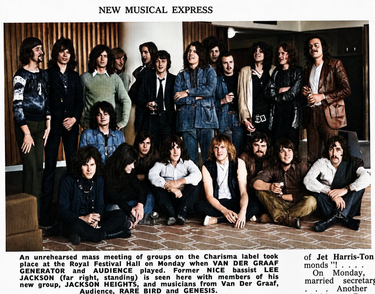 joserael's tweet photo. 1/2) June 1, 1970. #Genesis meet Audience and #VanDerGraafGenerator at the Royal Festival Hall in London, where the two groups, also signed to #Charisma, are playing concerts. @JudithR1 @sandiekins @celosia2 @duffo_paul @StockNirvana @annehainestyrer https://t.co/Jmn2VmFNWx