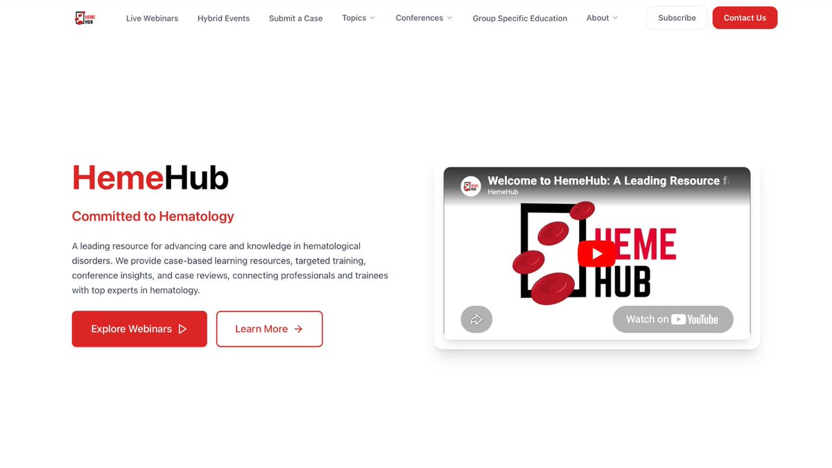 ClinEdPulse's tweet photo. HemeHub delivers expert-led education in hematology, focusing on rare and complex hematological disorders. The platform provides clinicians with the tools and knowledge they need to make informed decisions and improve patient outcomes.

Key Features
- Interactive case discussions
- Disease-focused learning modules
- Real-time insights from global leaders

Explore more: https://t.co/lpE47YfZxo

Link to our other platforms: 
https://t.co/16bMJKN5AY
https://t.co/ucroOeCe7C
https://t.co/IaZlvqPLsP

@HemeHub 
@EndoExpertHub 

#Hematology #MedicalEducation #ClinicalUpdates #HemeOnc #hemehub