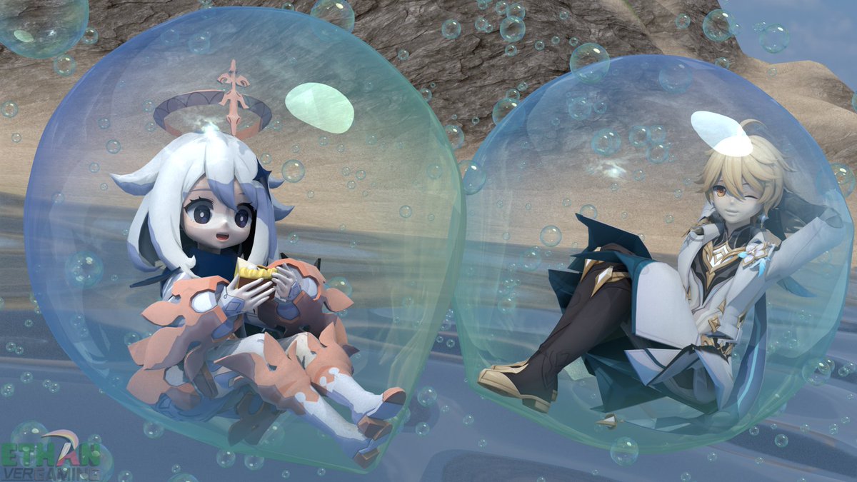 EthanVerGaming's tweet photo. Happy Birthday to the floating traveling Emer- I mean companion throughout our adventures in Teyvat, #Paimon
#aether #blender #bubble #bubbled #bubbles #lumine #render #GenshinImpact #原神 #원신 #原神_キャラ生誕祭 #パイモン生誕祭2026 #traveler https://t.co/YnRgK0wEzy