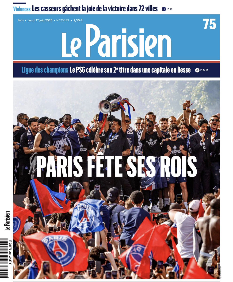 rdppsg's tweet photo. 🔴🔵📰 Revue de presse #PSG du parisien et de l’équipe, lundi 1er juin 1/6 https://t.co/h03tZgpVH1