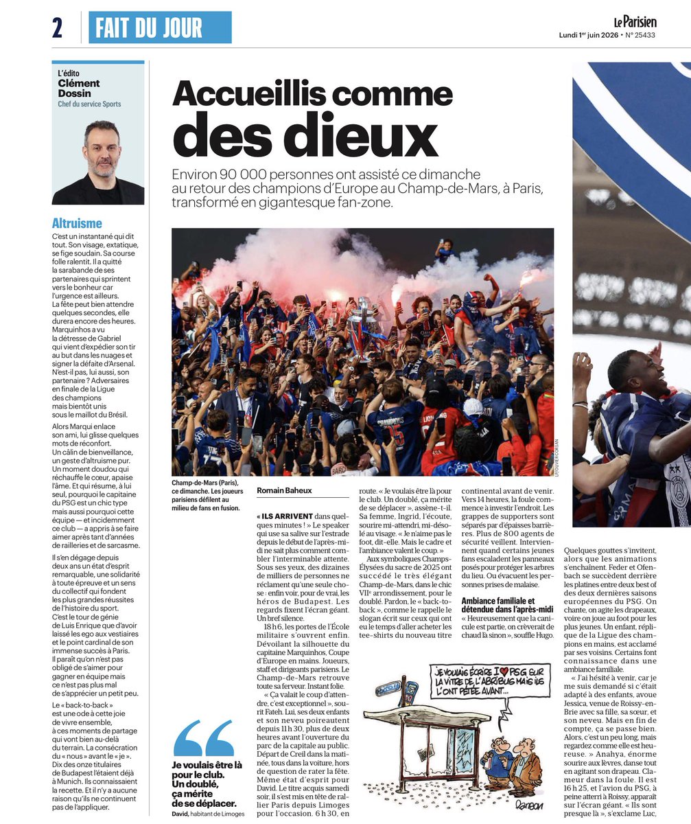 rdppsg's tweet photo. 🔴🔵📰 Revue de presse #PSG du parisien et de l’équipe, lundi 1er juin 1/6 https://t.co/h03tZgpVH1