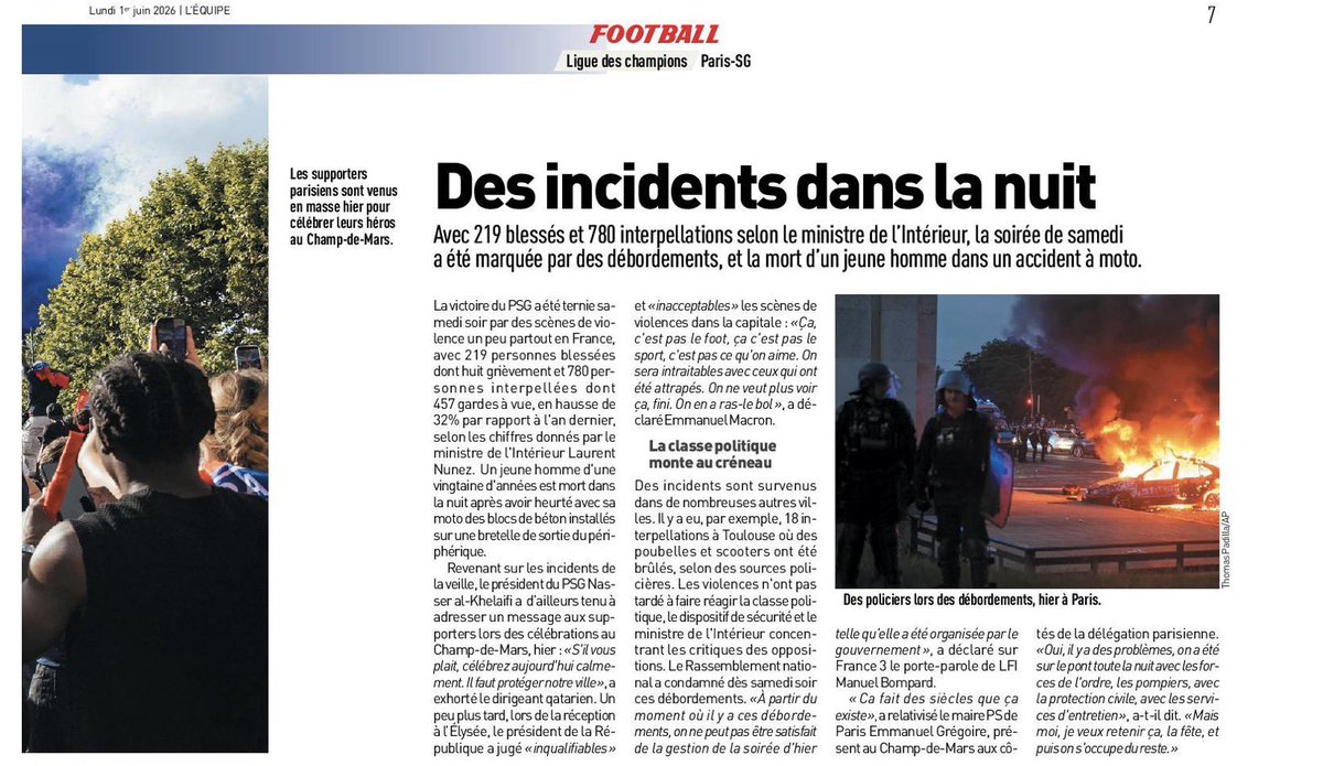 rdppsg's tweet photo. 🔴🔵📰 Revue de presse #PSG du parisien et de l’équipe, lundi 1er juin 5/6 https://t.co/Y3wvvAnXpg