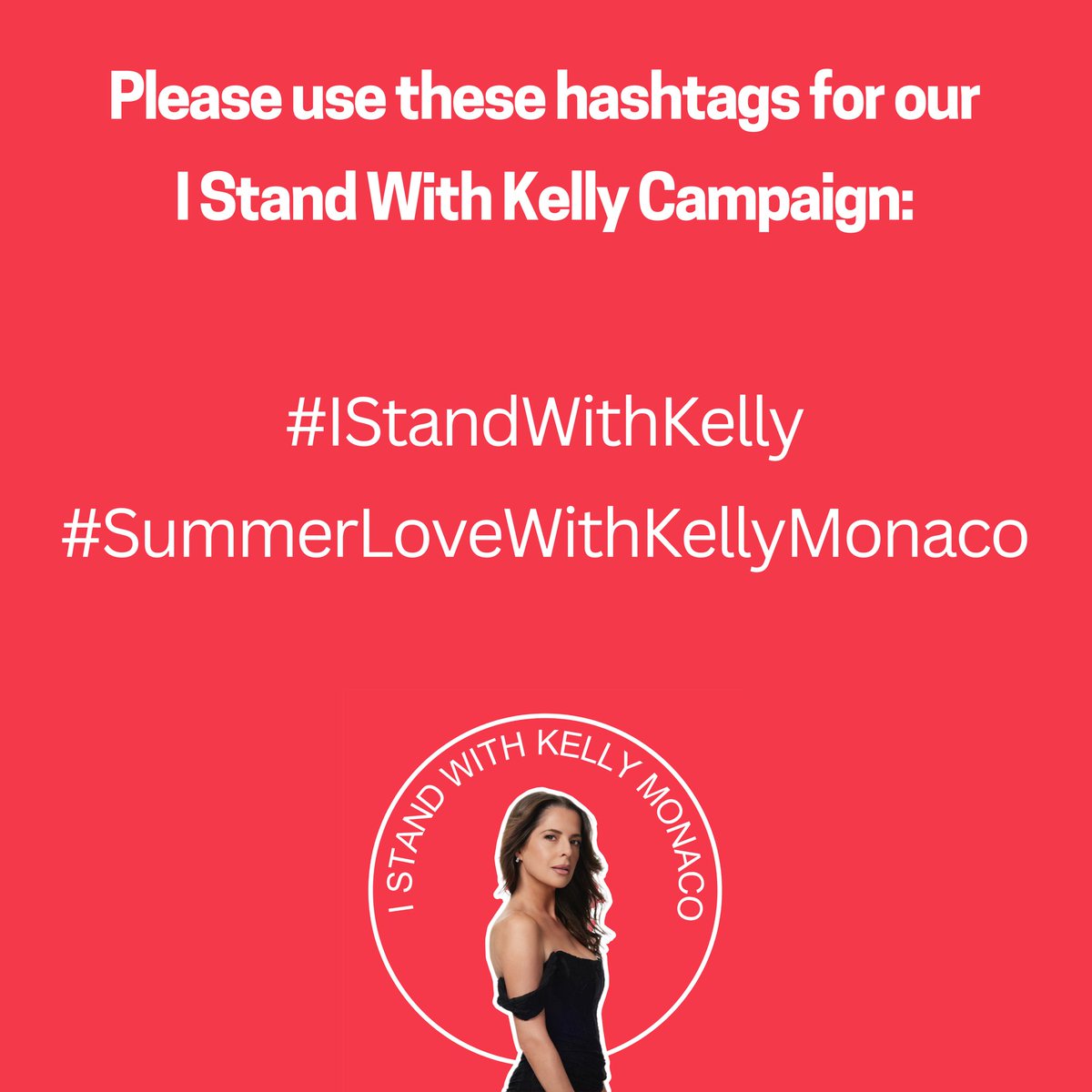 IStandWithKelly's tweet photo. Happy Sunday, KeMo Squad!!

This weeks hashtags will be: #IStandWithKelly #SummerLoveWithKellyMonaco

Let's remind everyone that we love and miss Kelly. We want her back on our screens where she belongs!

Per Kelly, please keep it kind and positive‍ 🌟 https://t.co/EV1rIdmRxH