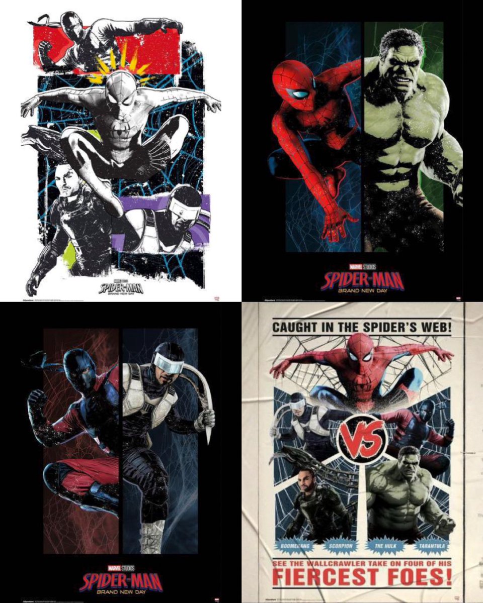 PopHeroCo's tweet photo. New look at ‘SPIDER-MAN: BRAND NEW DAY’ promo posters. https://t.co/MBVfYSbPe9