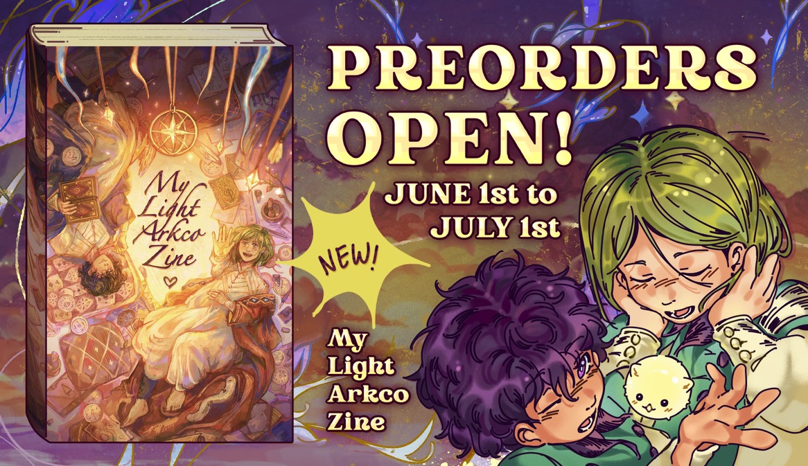 ArkcoFanzine's tweet photo. 《 MY LIGHT: ARKCO ZINE 》    

🌟PREORDERS OFFICIALLY OPEN~!!🌟
You have 4 weeks to GRAB A COPY of My Light: Arkco Zine~! 🫶
This zine is LIMITED RUN and won't be printed again, so don't miss out! ❤️‍🔥❤️‍🔥

💫 https://t.co/mJ5eiqNagC
(Check out the bundles in the replies 👀) https://t.co/E1dtRQA9At