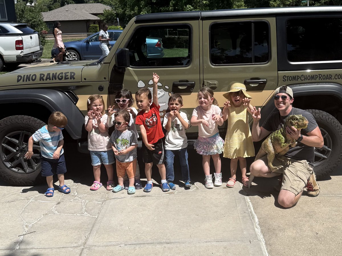 StompChompRoar's tweet photo. What a great first week of summer events!! It was filled with 3 birthday parties, 3 library shows, &amp; 7 childcare programs. Thank you to everyone who hosted me. Week #2… here we go!! 🎉☀️🦖 https://t.co/Uvt4NQJdCw