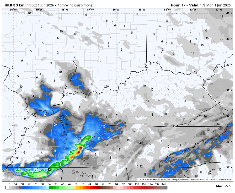Sub optimal on the 00z HRRR for Tennessee, we will see what models say ...
